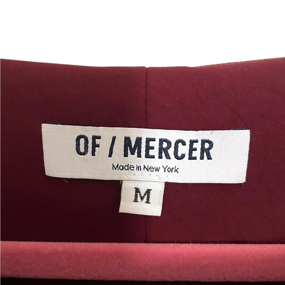 Of Mercer Burgundy Short Sleeve Tie Front Dress Sz M - Picture 9 of 12